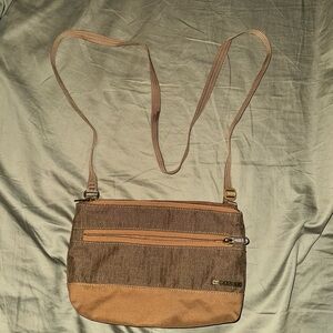 Dakine Brown and Tan Crossbody Bag